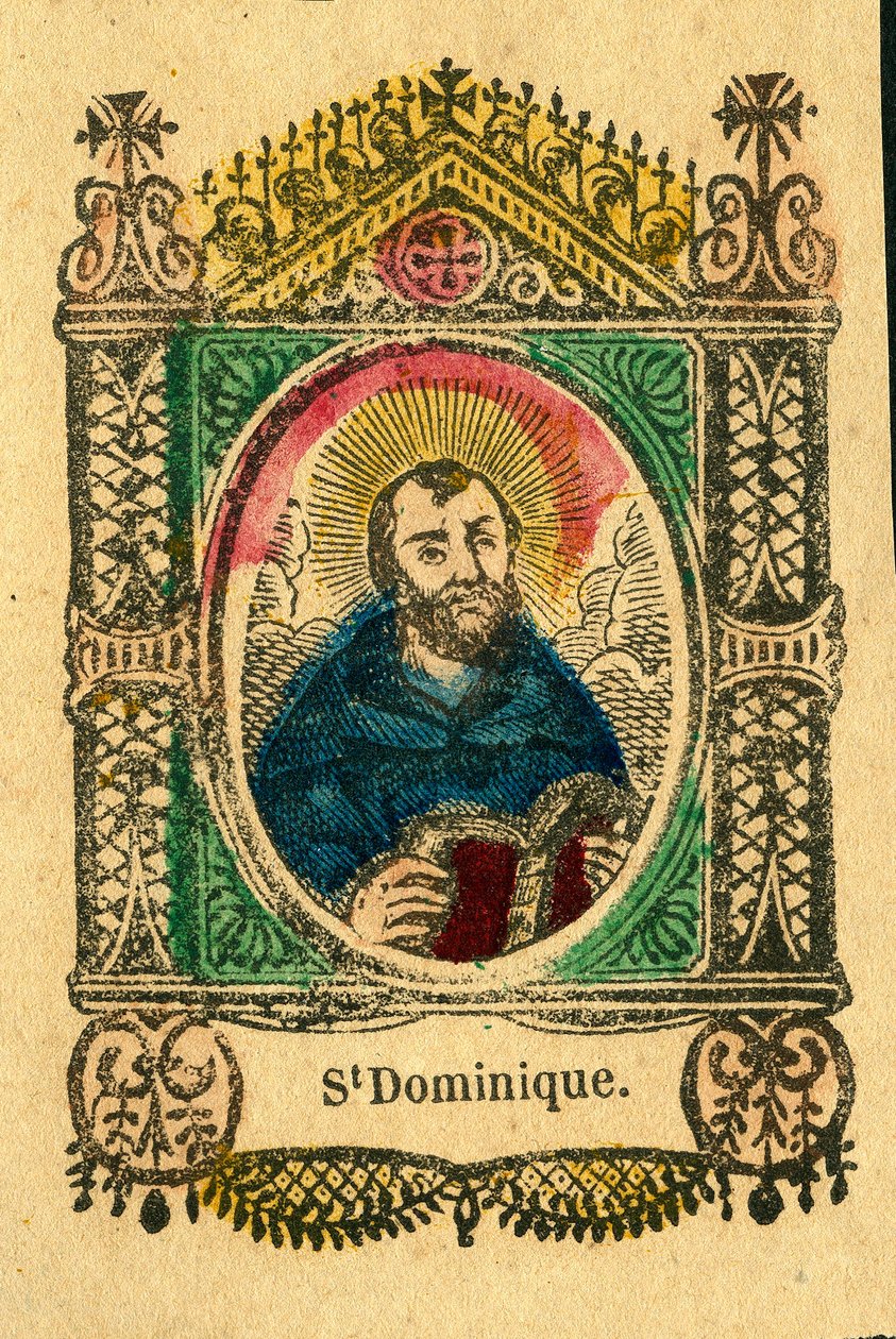 Andachtsbild: Heiliger Dominikus, Gründer des Dominikanerordens (Epinal-Druck) von Anonymous Anonymous