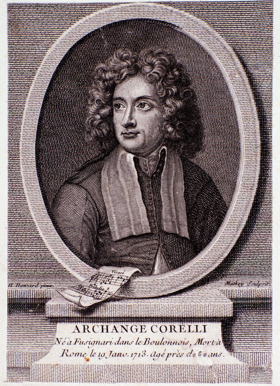 Porträt von Arcangelo Corelli (Gravur) von Anonymous Anonymous