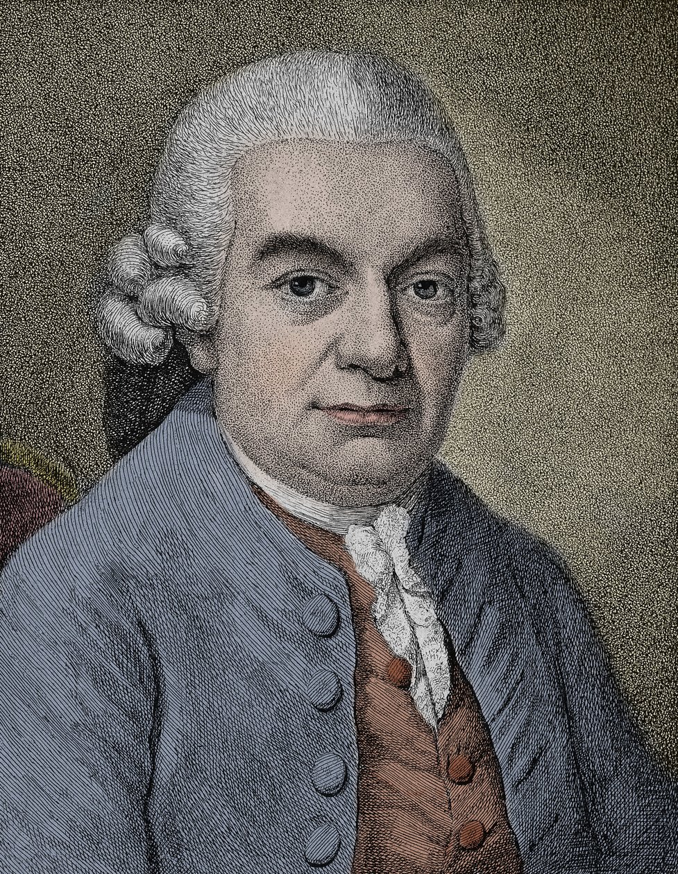 Porträt von Carl Philipp Emanuel Bach (1714 - 1788), deutscher Komponist - Gravur von Anonymous Anonymous
