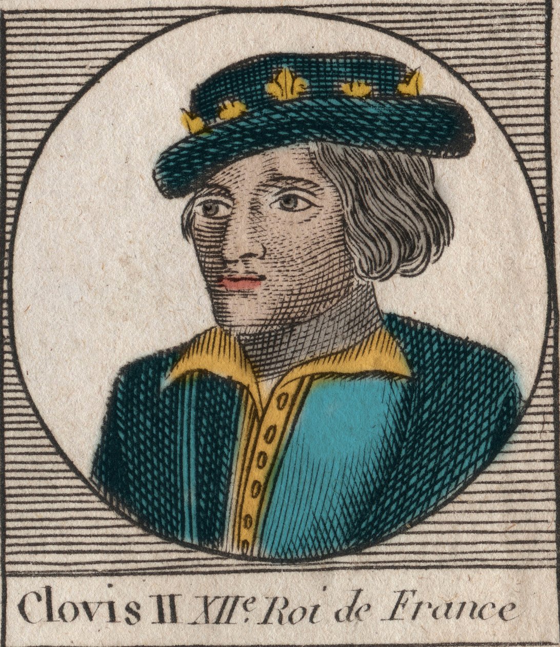 Porträt von Chlodwig II., König der Franken (ca. 633-657) - Gravur aus „Instruction sur l
