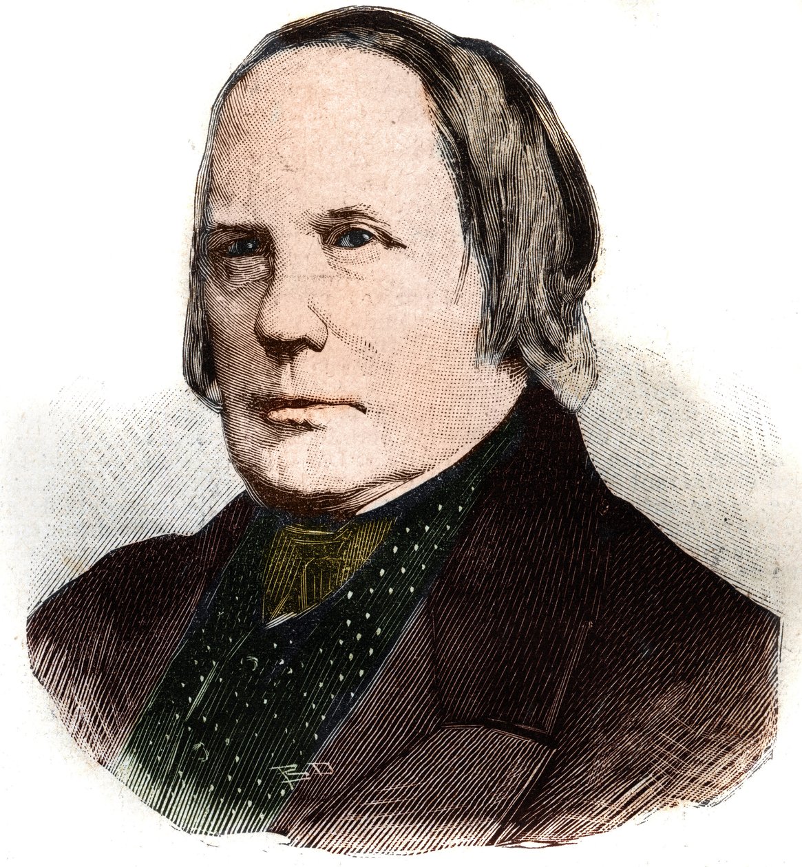 Porträt von Edgar Quinet (1803-1875), französischer Schriftsteller und Historiker. Gravur in „Le Petit Parisien“ von Anonymous Anonymous