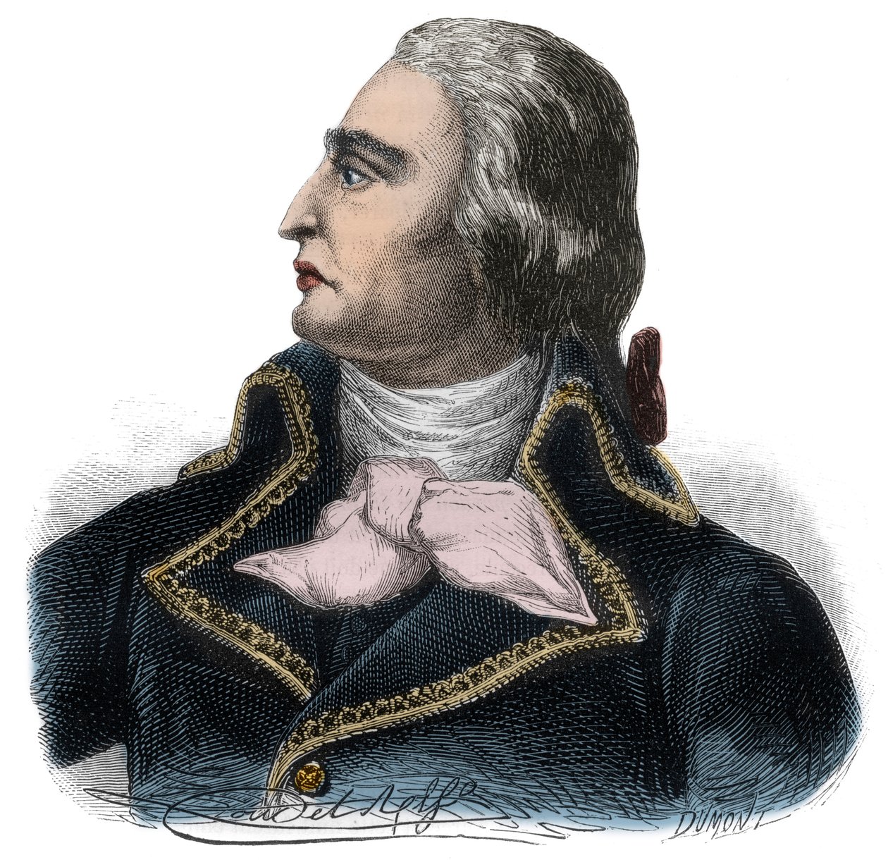 Porträt von Francois Joseph Westermann, französischer General (1751-1794) der Republikanischen Armee - Gravur in „Histoire des Girondins“ von Alphonse de Lamartine (1790-1869) 1865-1866 - Private Sammlung von Anonymous Anonymous