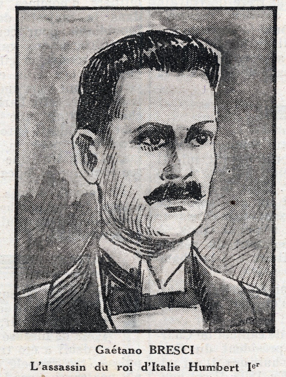 Porträt von Gaetano Bresci, italienischer Anarchist, der König Umberto I. ermordete von Anonymous Anonymous