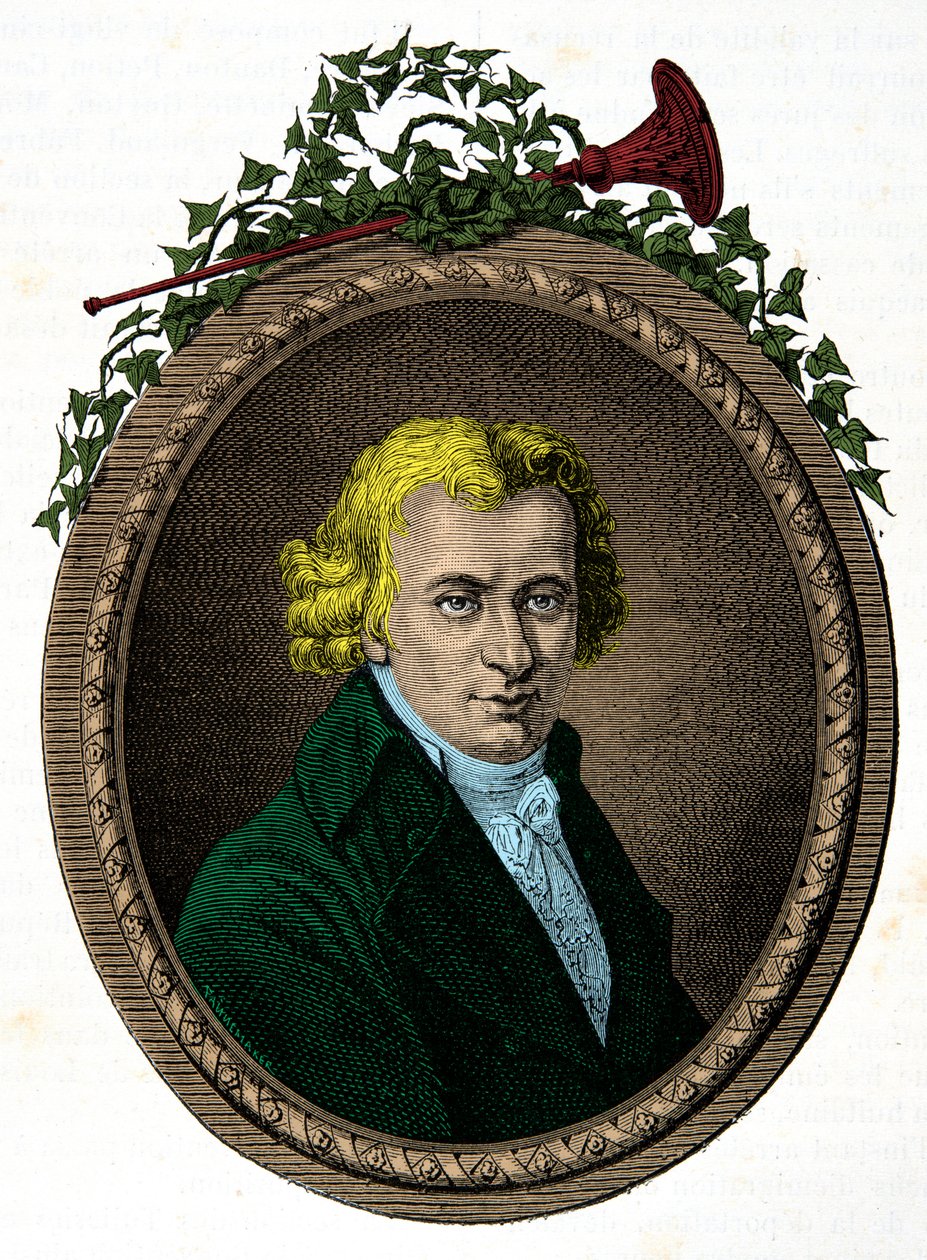 Porträt von Jean Baptiste Cant Hanet, genannt Clery (1759-1809), Diener von König Ludwig XVI. während seiner Gefangenschaft im Tempel. Gravur. Private Sammlung von Anonymous Anonymous