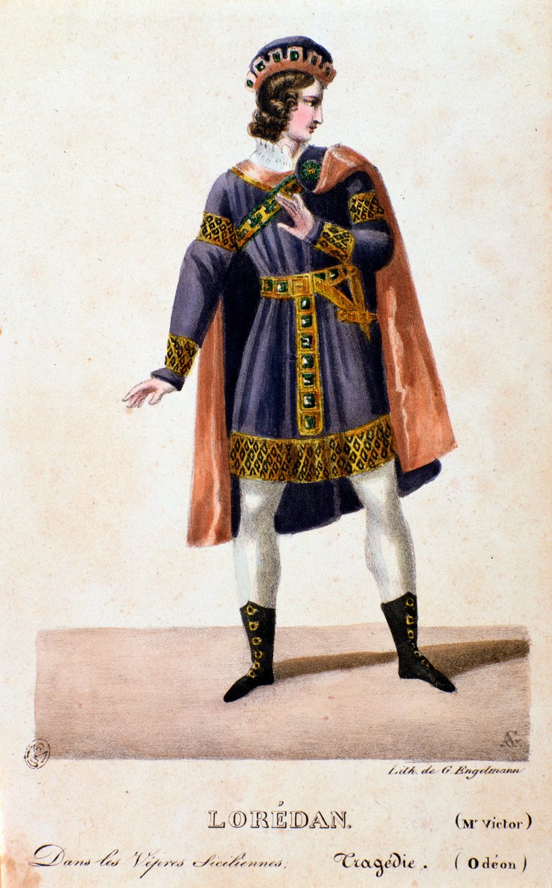 Porträt von Loredan in Die sizilianische Vesper (I vespri siciliani), Oper von Giuseppe Verdi von Anonymous Anonymous