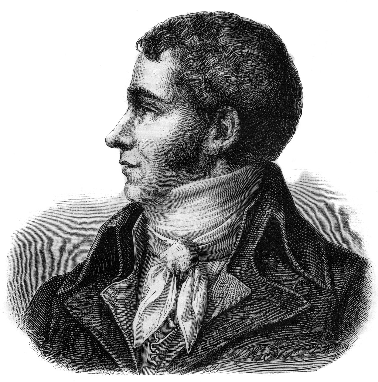 Porträt von Marc David Alba Lasource (1763-1793), Abgeordneter des Tarn bei der Nationalversammlung - Gravur in „Histoire des Girondins“ von Alphonse de Lamartine (1790-1869) 1865-1866 - Private Sammlung von Anonymous Anonymous