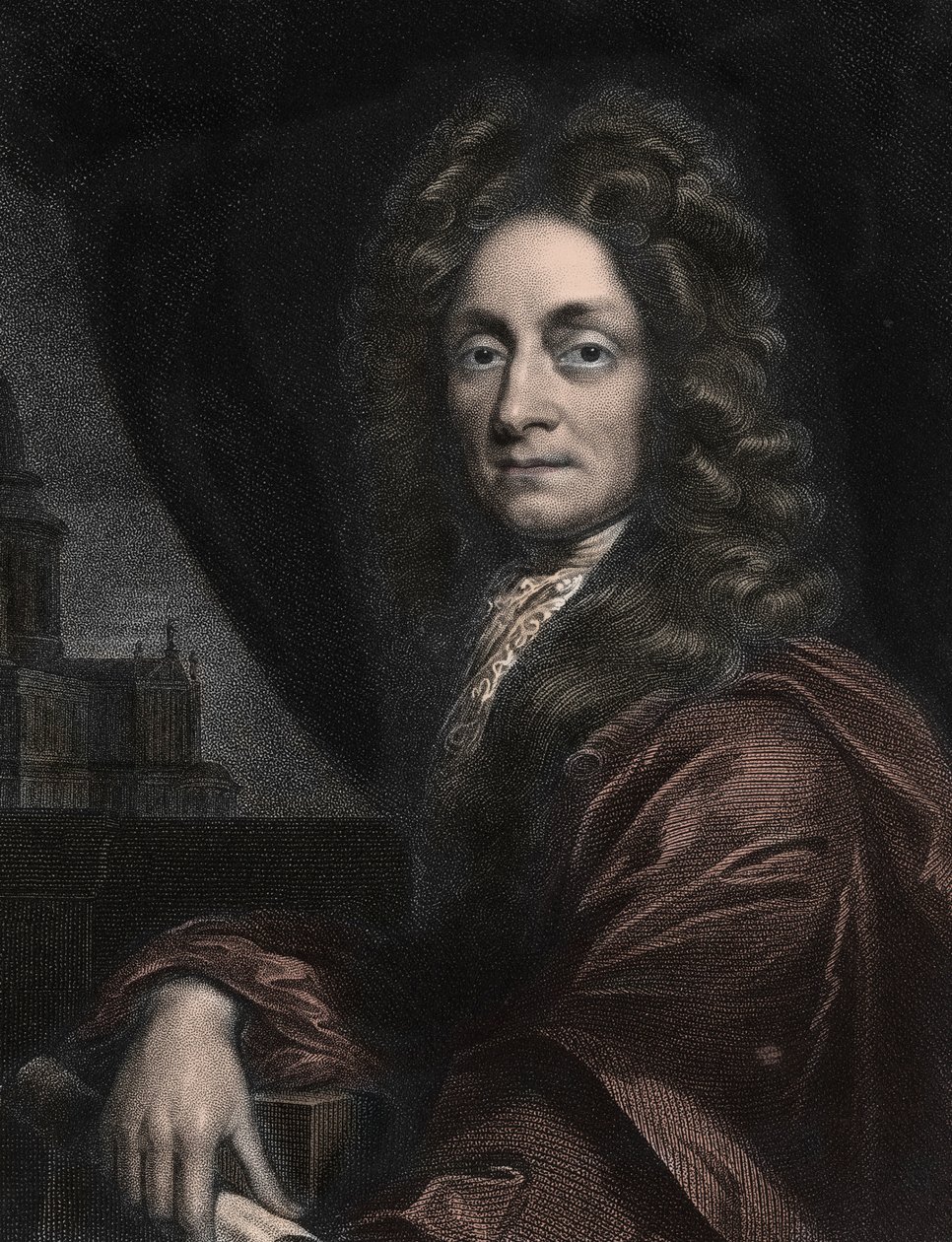 Porträt von Sir Christopher Wren, englischer Architekt (1632-1723) von Anonymous Anonymous