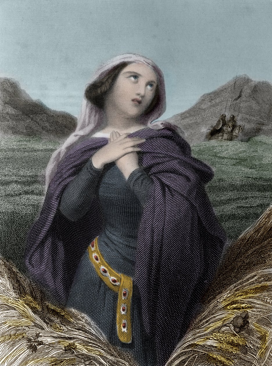 Heilige Adelaide oder Adelaide von Burgund (931-999) - Adelaide von Italien - auch genannt Adelaide von Burgund - in „Die Heiligen Frauen“. 1852. von Anonymous Anonymous