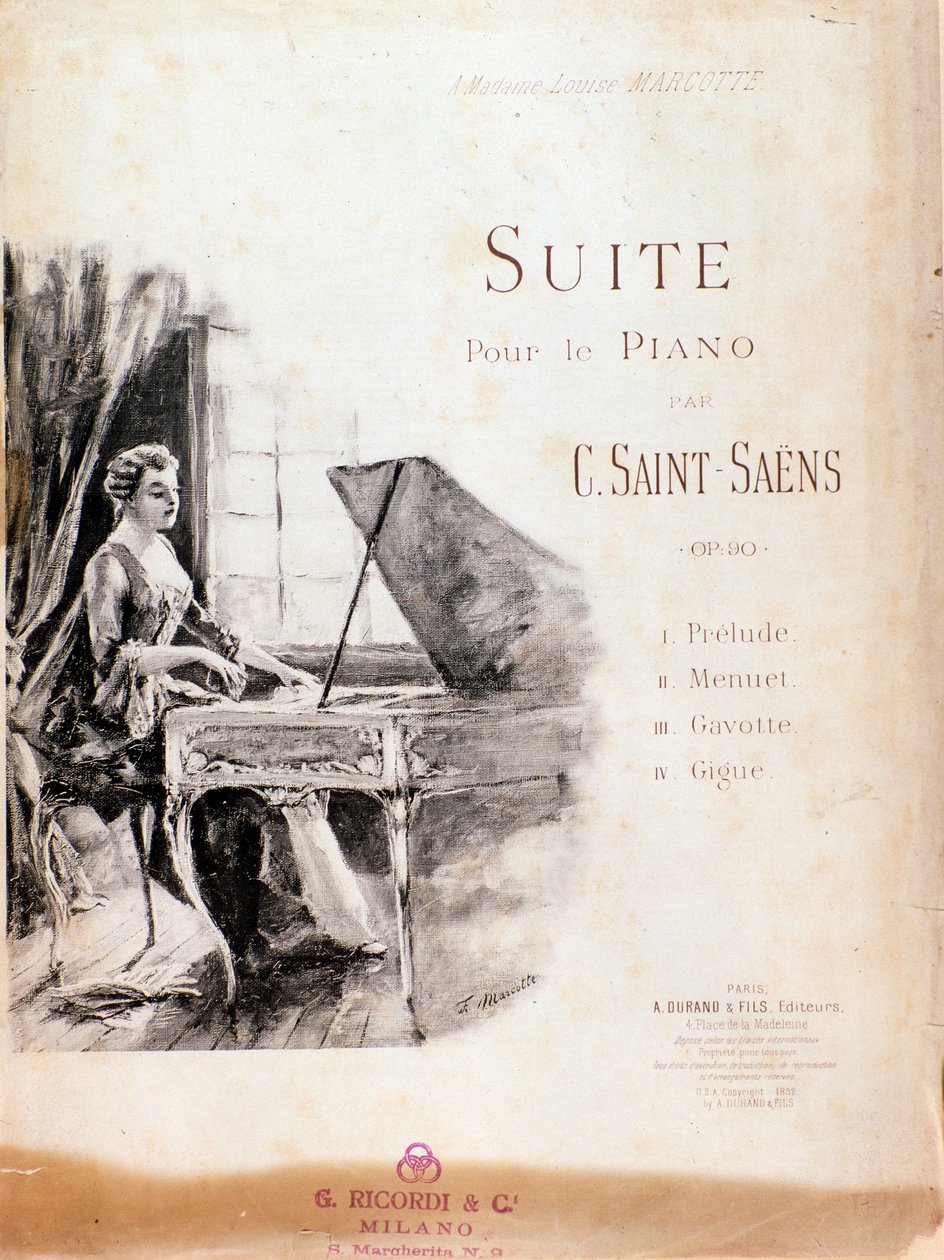 Notenblatt der Suite für Klavier (Opus 90) von Camille Saint-Saens von Anonymous Anonymous