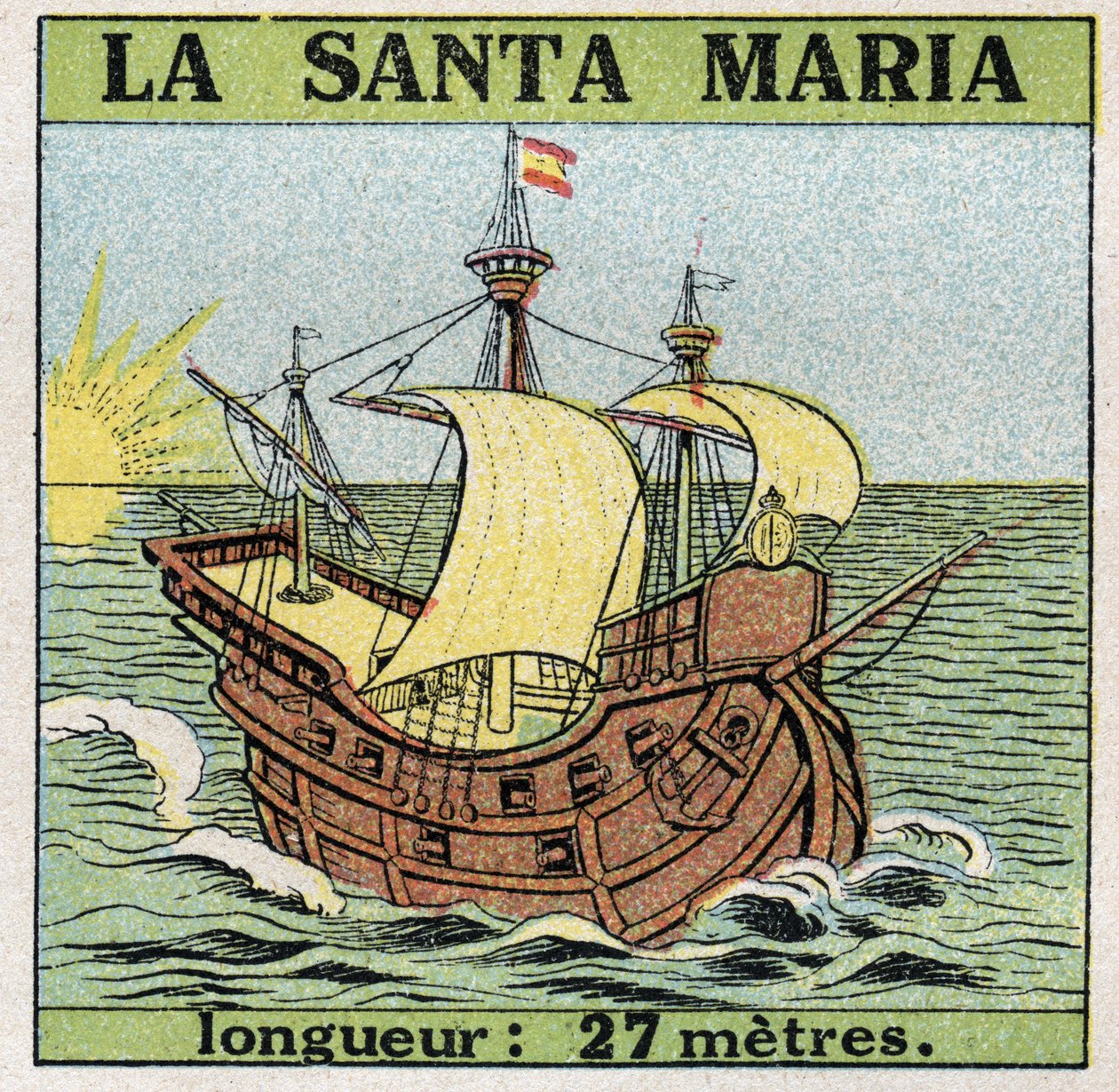 Schiffe: Santa Maria, Karavelle von Christoph Kolumbus (1451-1506) bei der Entdeckung Amerikas 1492. von Anonymous Anonymous
