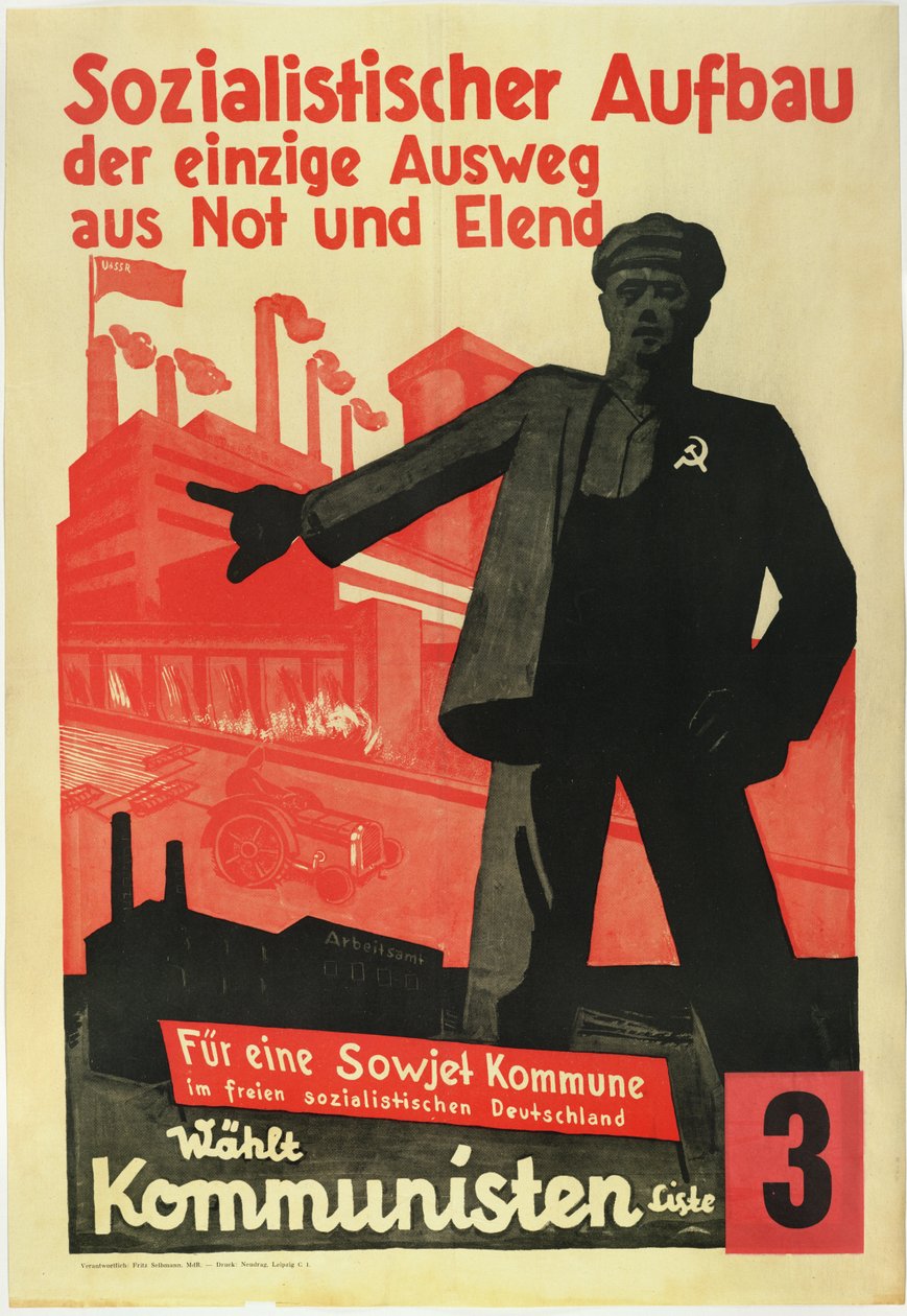 Sozialistischer Aufbau, der einzige Ausweg aus Armut und Not. Für eine sowjetische Kommune in einem freien sozialistischen Deutschland! von Anonymous Anonymous