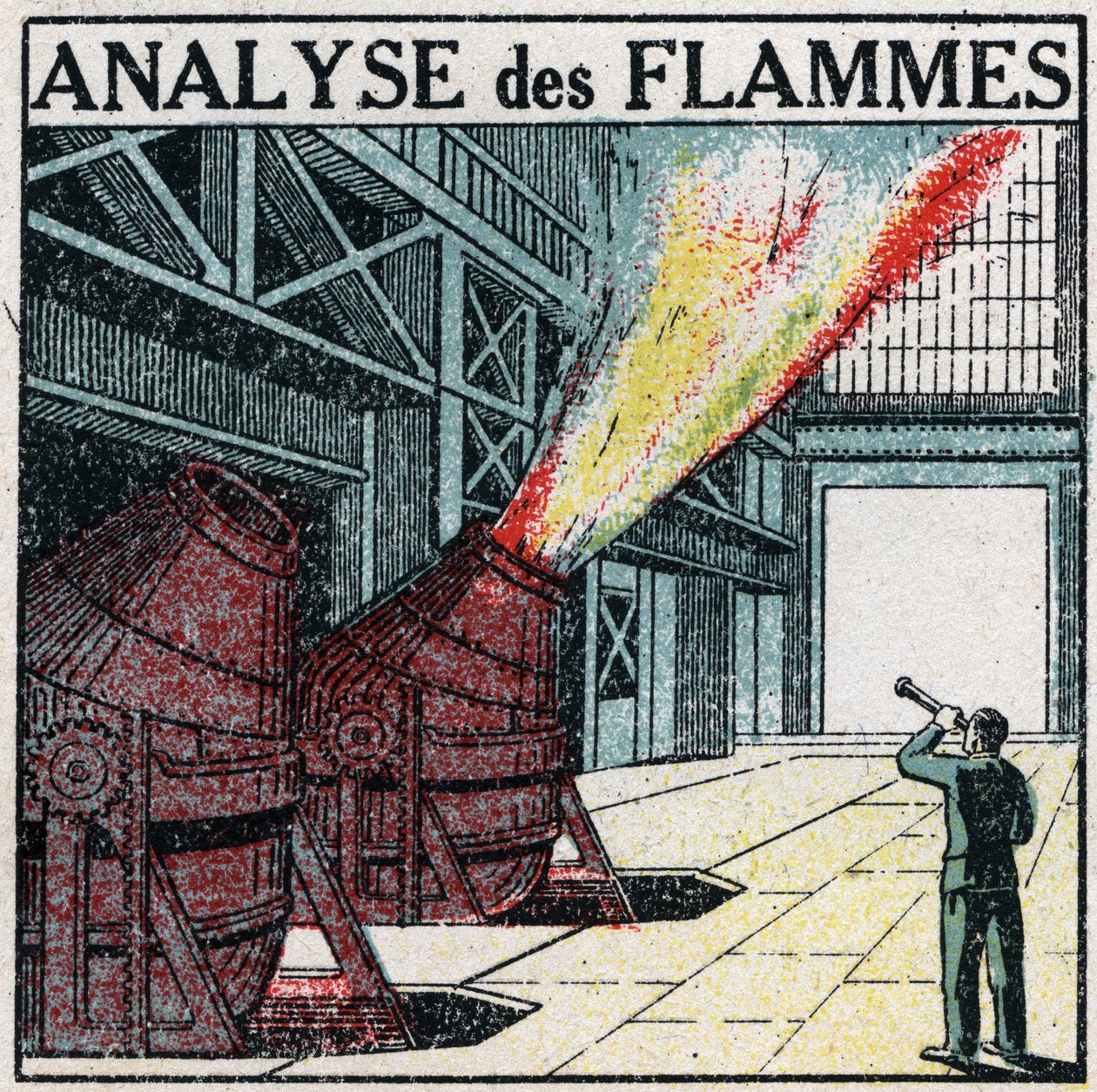 Spektralanalyse: Flammenanalyse. Anonyme Illustration von 1925. Private Sammlung. von Anonymous Anonymous