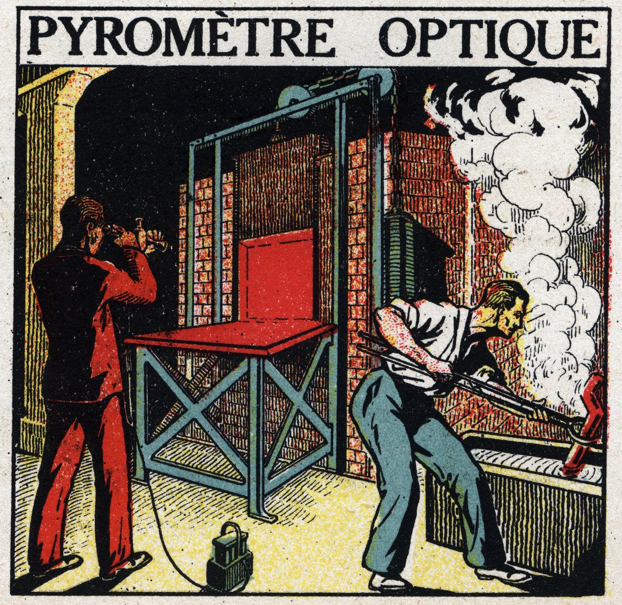 Spektralanalyse: Optisches Pyrometer. Anonyme Illustration von 1925. Private Sammlung. von Anonymous Anonymous