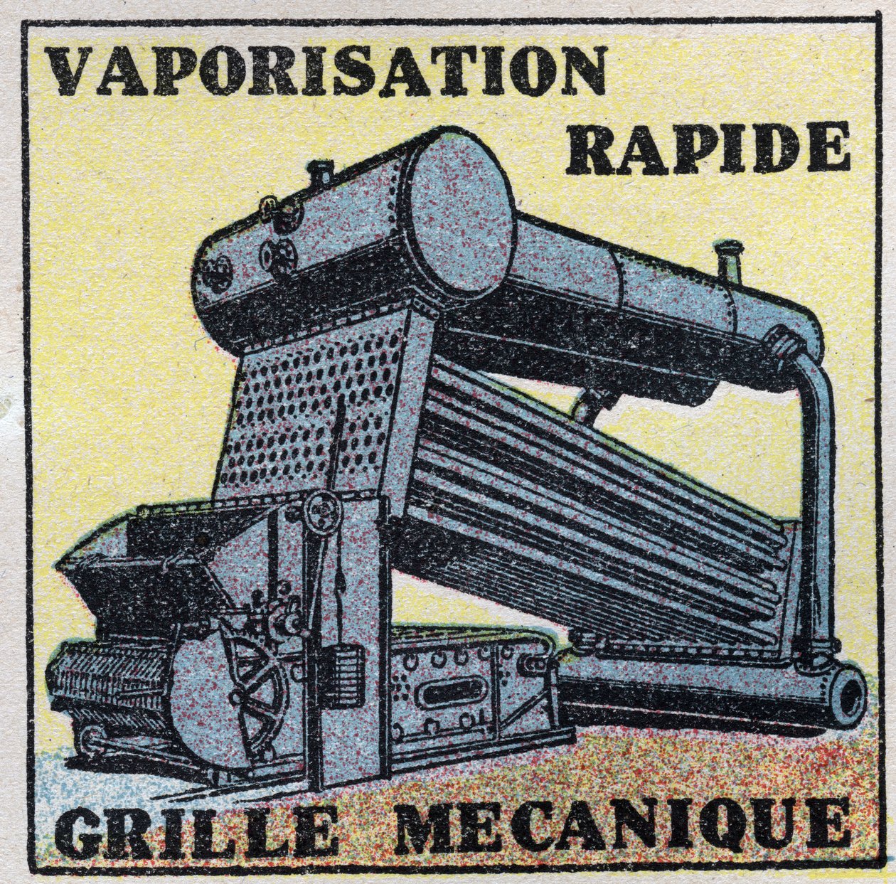 Dampferzeuger: Mechanisches Gitter zur automatischen Beschickung eines Kessels. Anonyme Illustration von 1925. Private Sammlung. von Anonymous Anonymous