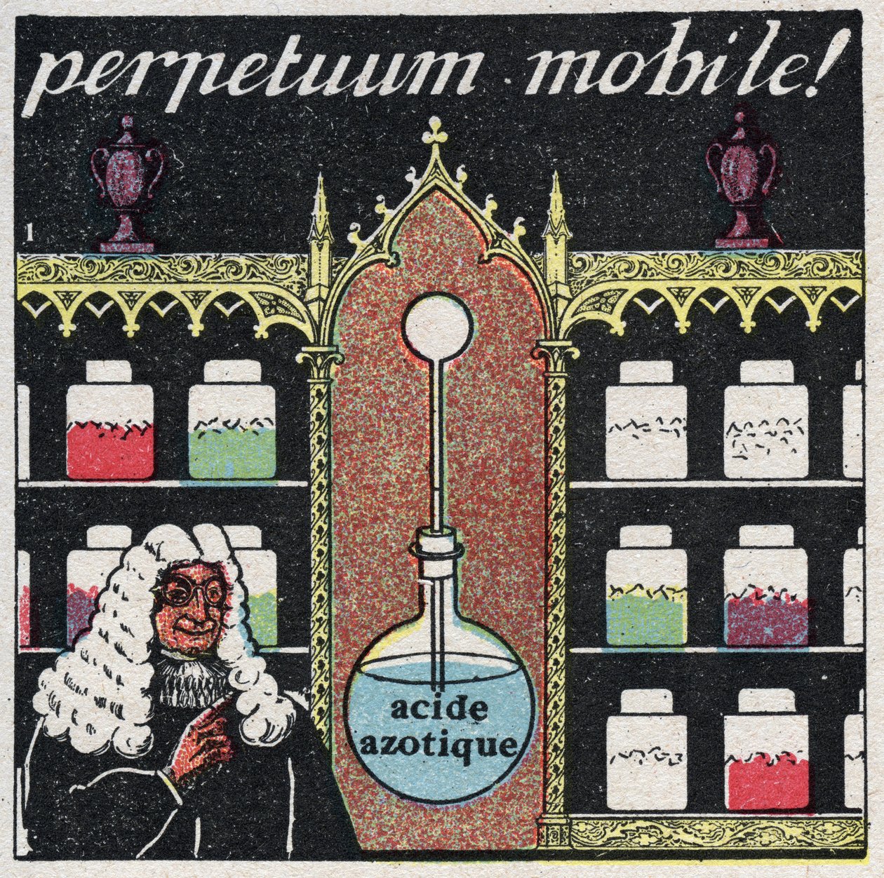 Temperatur und Ausdehnung: Das „mobile perpetuum“, das erste Thermometer, das im 16. Jahrhundert von Apothekern verwendet wurde. Anonyme Illustration von 1925. Private Sammlung. von Anonymous Anonymous
