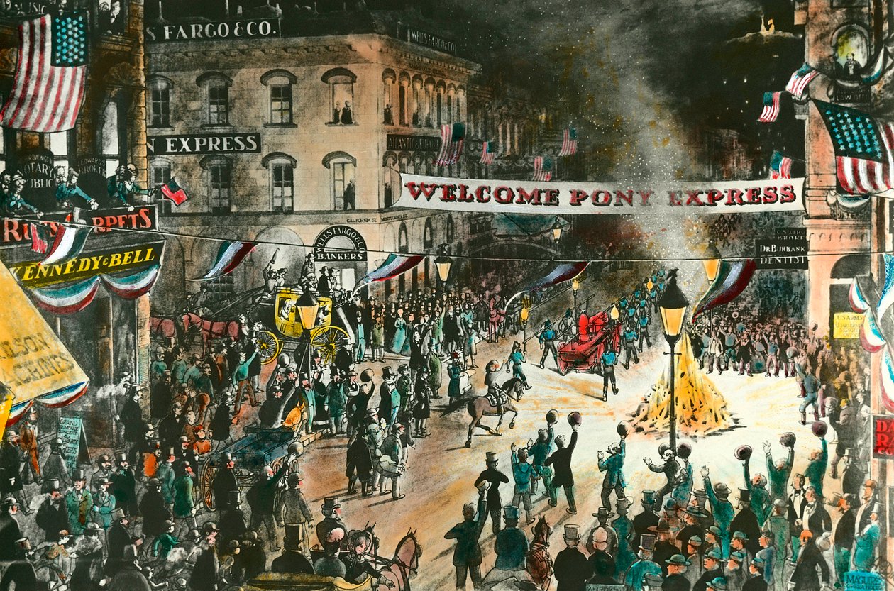 Die Ankunft des Pony Express von Anonymous Anonymous