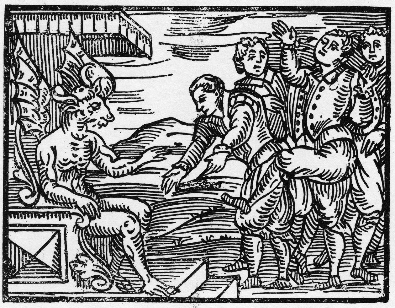 Die Hexen huldigen dem Teufel - „Compendium Maleficarum“, behandelt Hexen, ihre Bosheit und ihre Zauberei von Francesco Maria Guazzo (1608) Private Sammlung von Anonymous Anonymous
