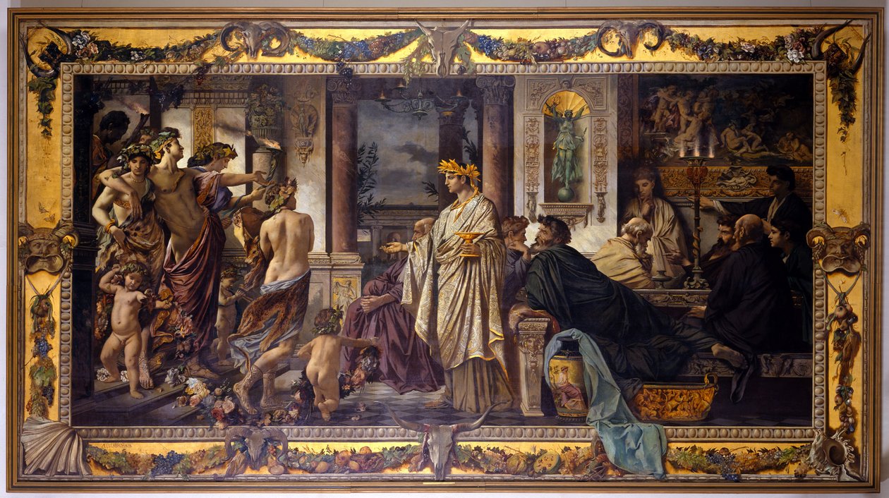 Das Gastmahl (nach Plato), zweite Fassung von Anselm Feuerbach