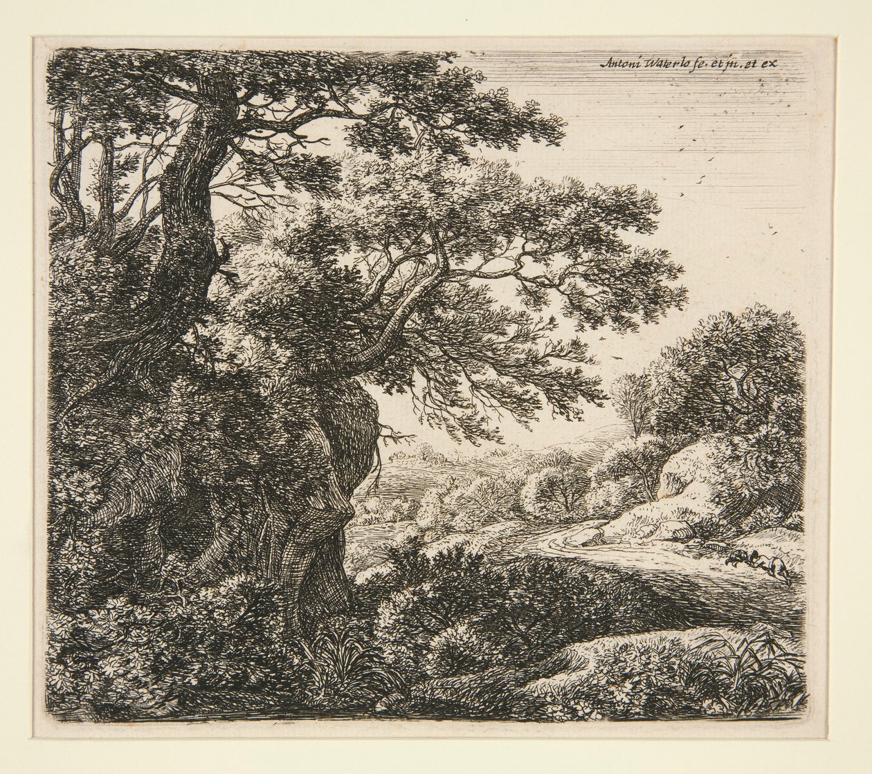 Der Schläfer am Wegesrand von Anthonie Waterloo