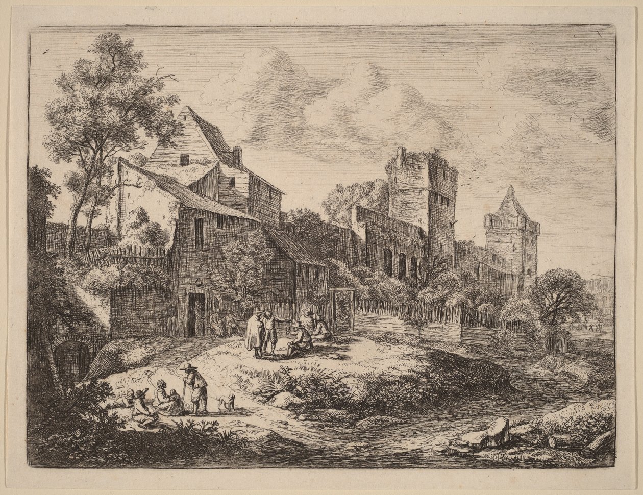 Platz vor einem Gasthof von Anthonie Waterloo