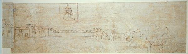 Außenmauer des Richmond Palace, 16. Jahrhundert von Anthonis van den Wyngaerde