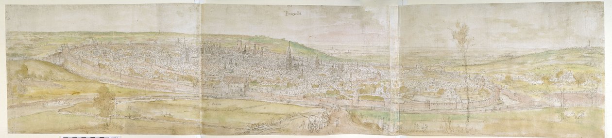 Panoramablick auf Brüssel von Norden, 1558 von Anthonis van den Wyngaerde