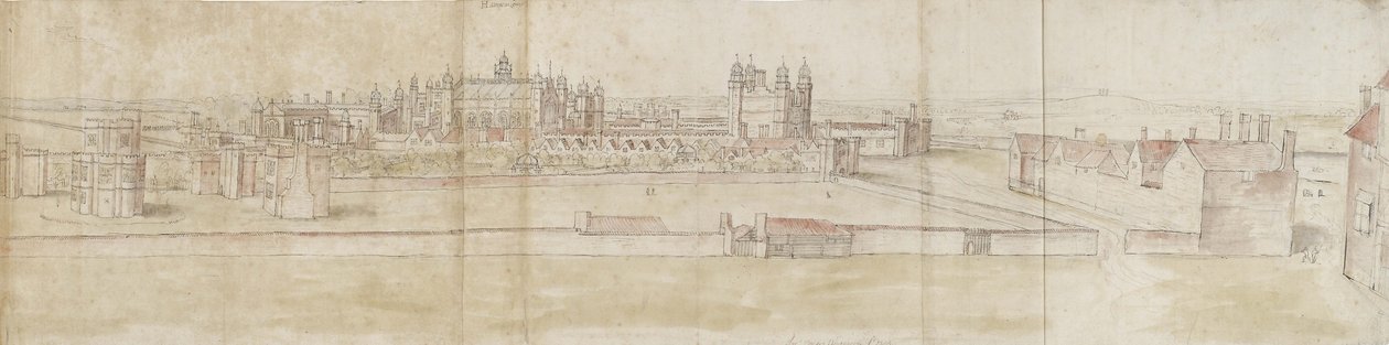Hampton Court Palace von Norden von Anthonis van den Wyngaerde
