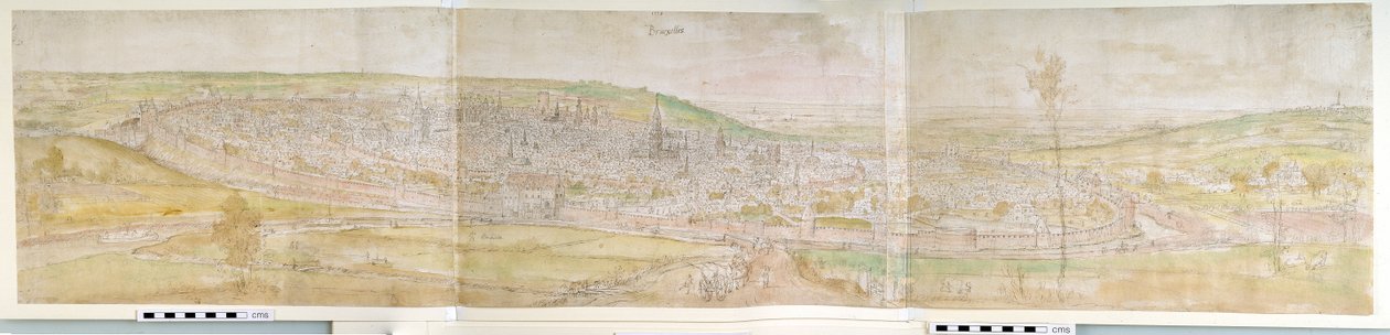 Panoramablick auf Brüssel von Norden, 1558 von Anthonis van den Wyngaerde