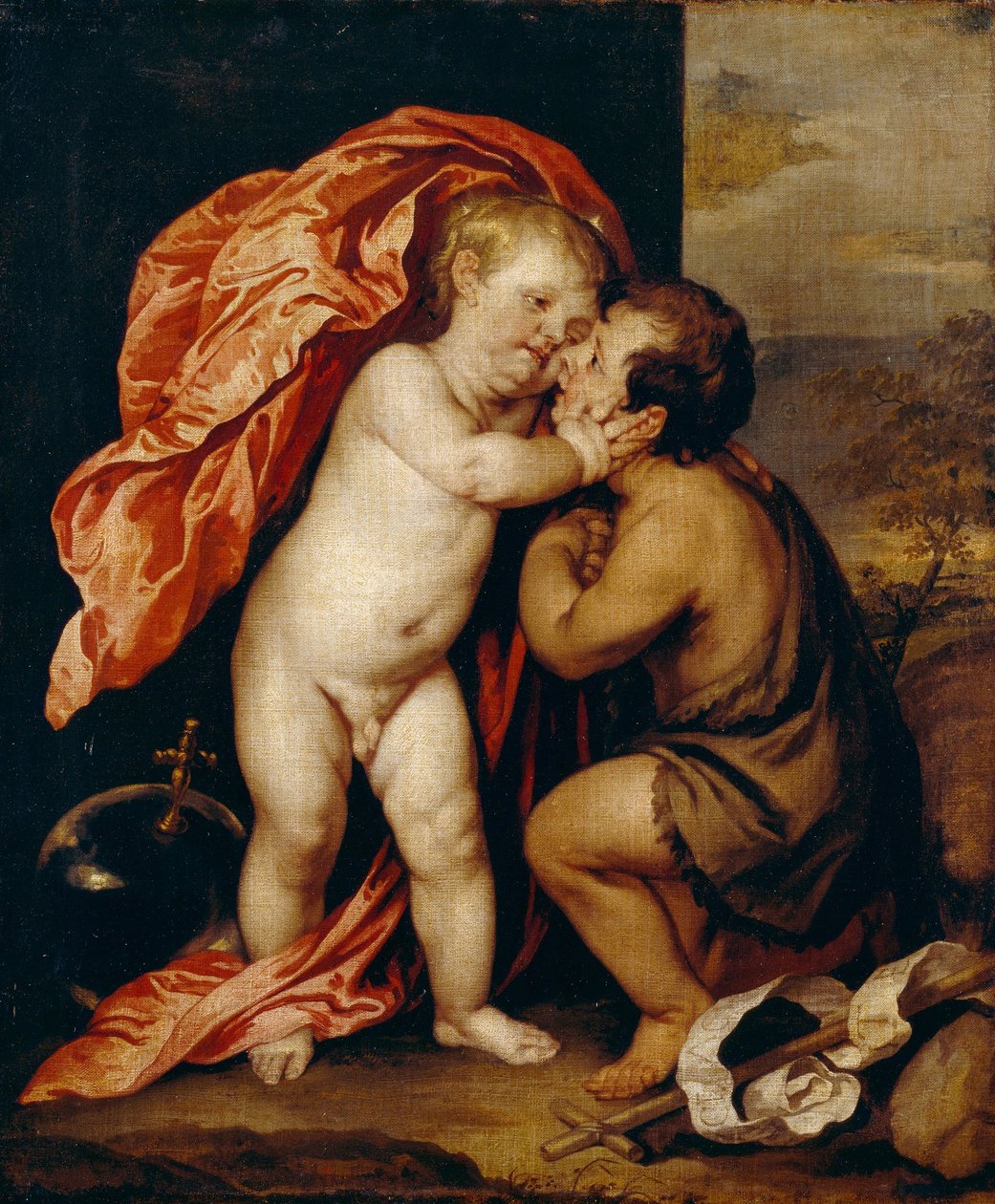 Die Kinder Christus und Johannes der Täufer von Anthony van Dyck