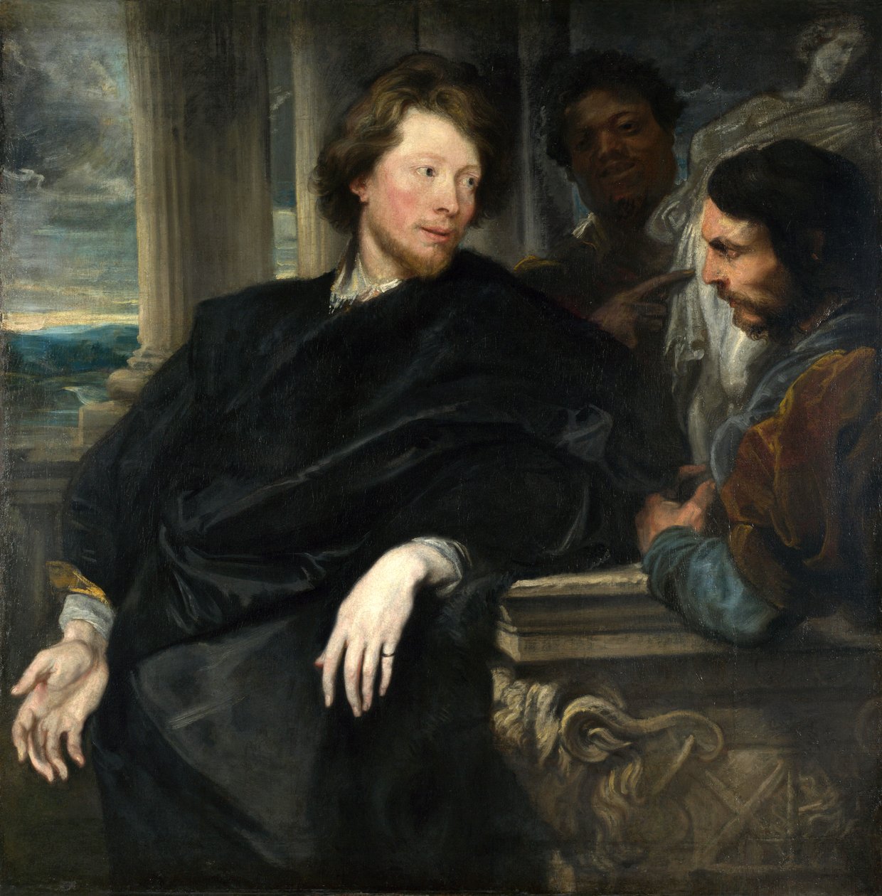 George Gage mit zwei Männern und Thom Yorke von Anthony van Dyck