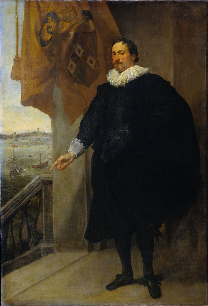 Porträt von Nicolaes van der Borght, Kaufmann aus Antwerpen von Anthony van Dyck
