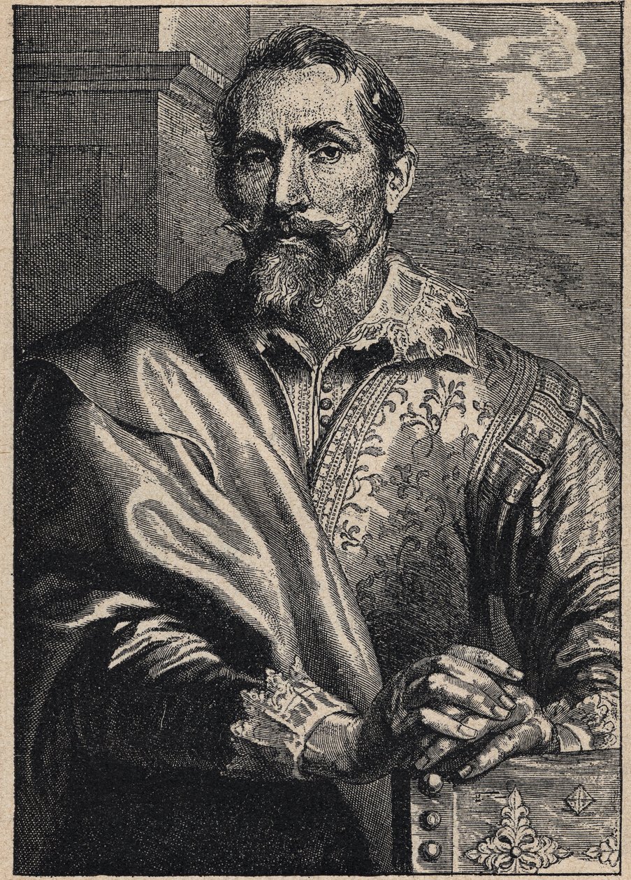Porträt von Synders (Franciscus Snyders) (Frans Snyders oder Snijders) 1579-1657 von Anthony van Dyck von Anthony van (after) Dyck