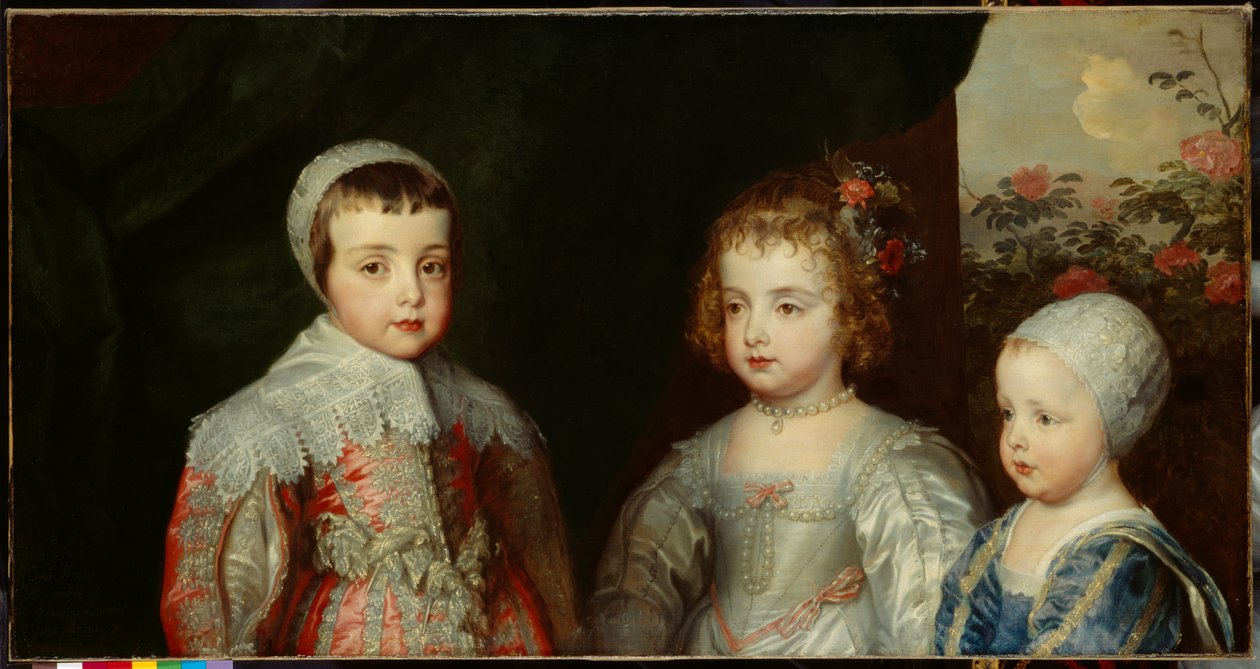 Die drei ältesten Kinder von Charles I., um 1635 von Anthony van (studio of) Dyck