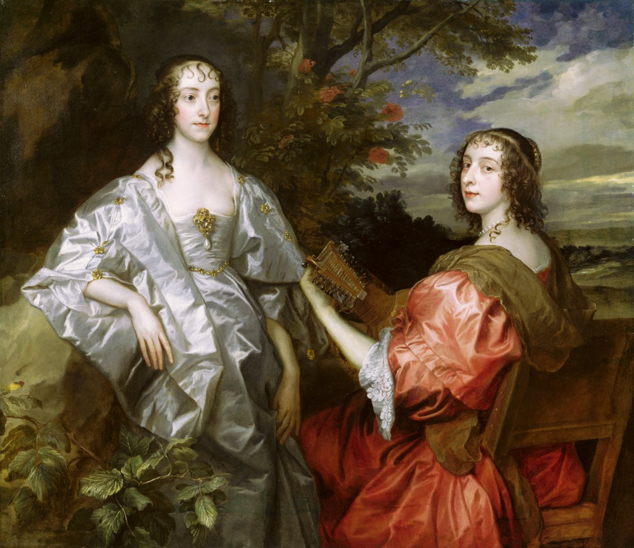 Katherine, Gräfin von Chesterfield, und Lucy, Gräfin von Huntingdon, ca. 1636-40 von Anthony van Dyck