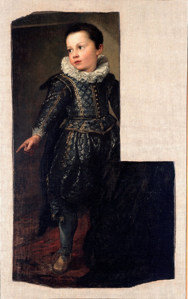 Porträt von Ansaldo Pallavicino (geb. 1622) als Kind Gemälde von Antonie Van Dyck (1599-1641) ca. 1625 Dim. 288x198 cm Genua, Galleria Nazionale di Palazzo Spinola von Anthony van Dyck
