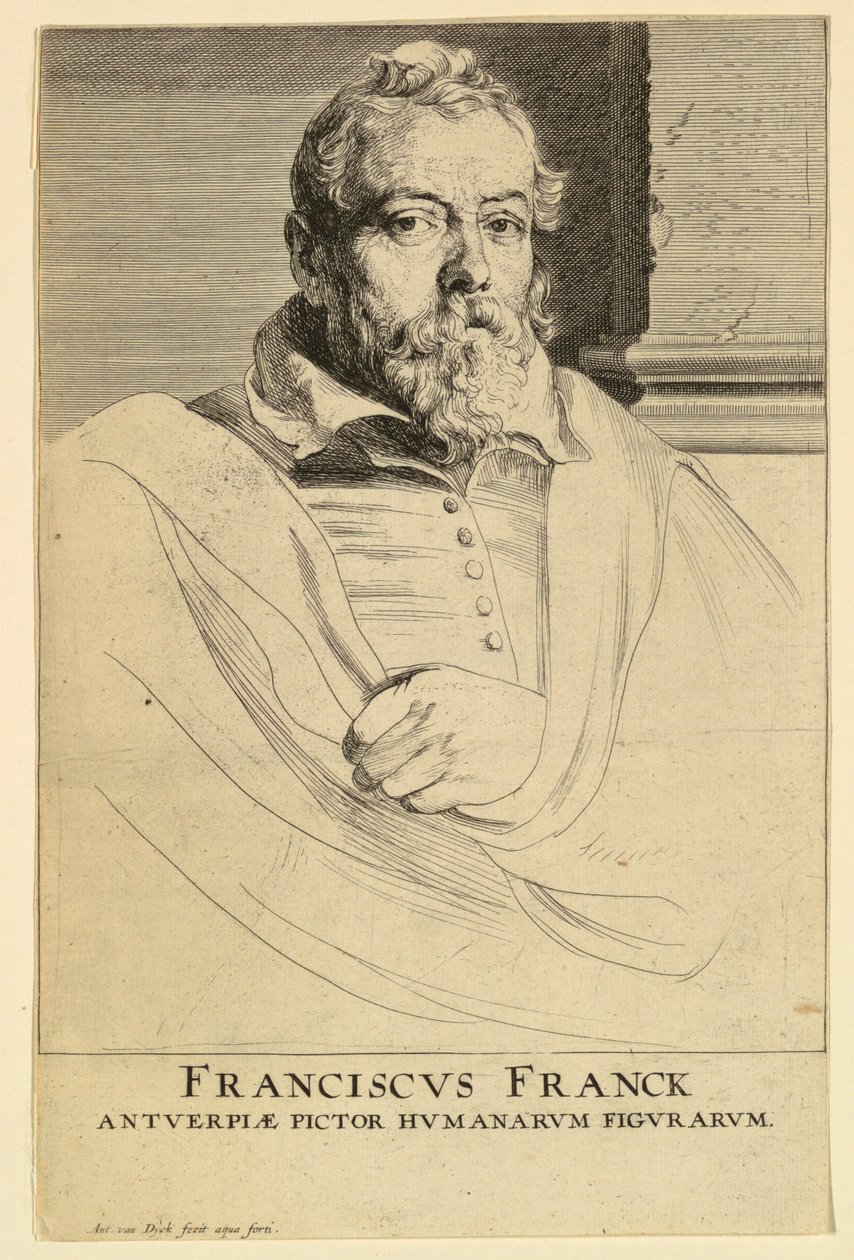 Porträt von Frans Francken, aus den Icones Principum Virorum von Anthony van Dyck
