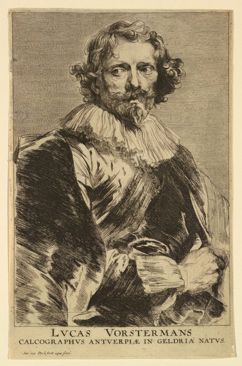 Porträt von Lucas Vorsterman I, aus den Icones Principum Virorum von Anthony van Dyck