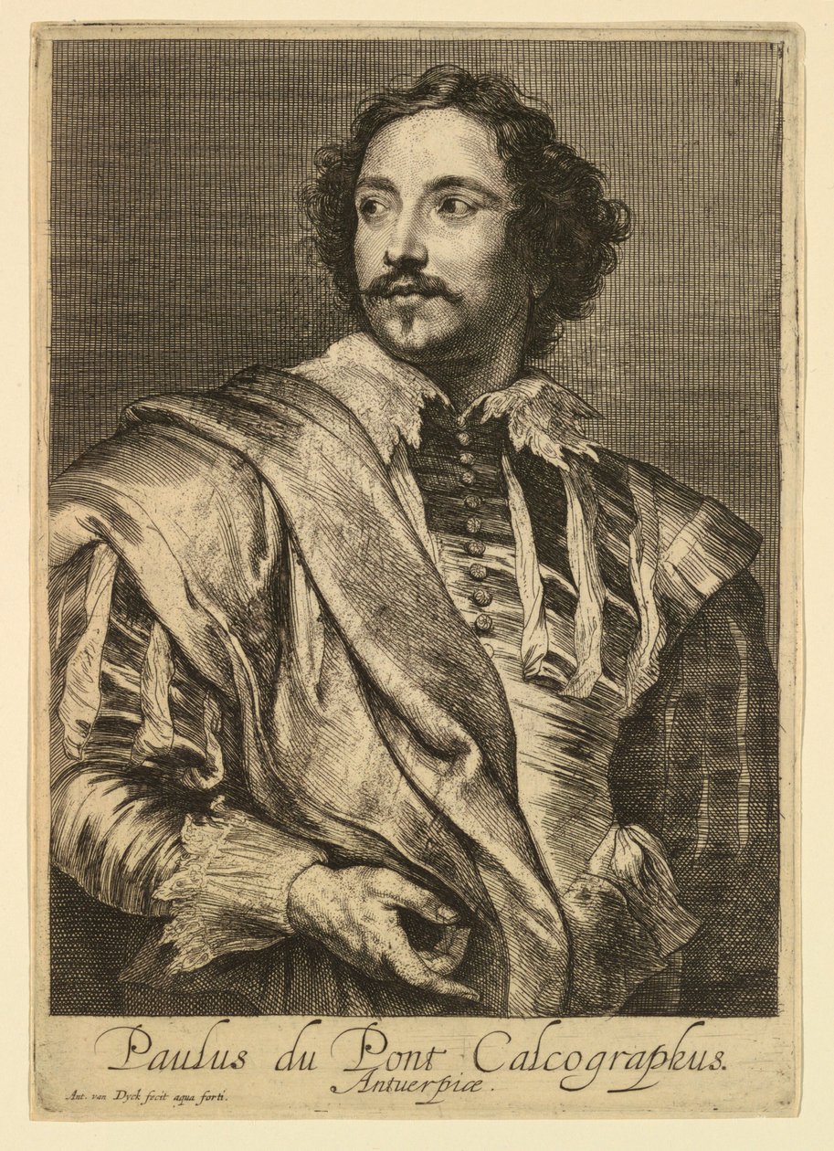 Porträt von Paulus Pontius, aus den Icones Principum Virorum von Anthony van Dyck