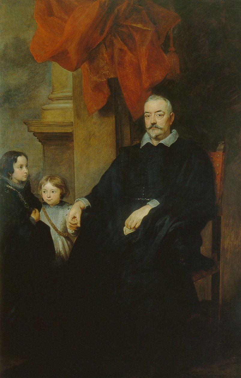 Porträt eines genuesischen Edelmanns und zweier Mädchen von Anthony van Dyck