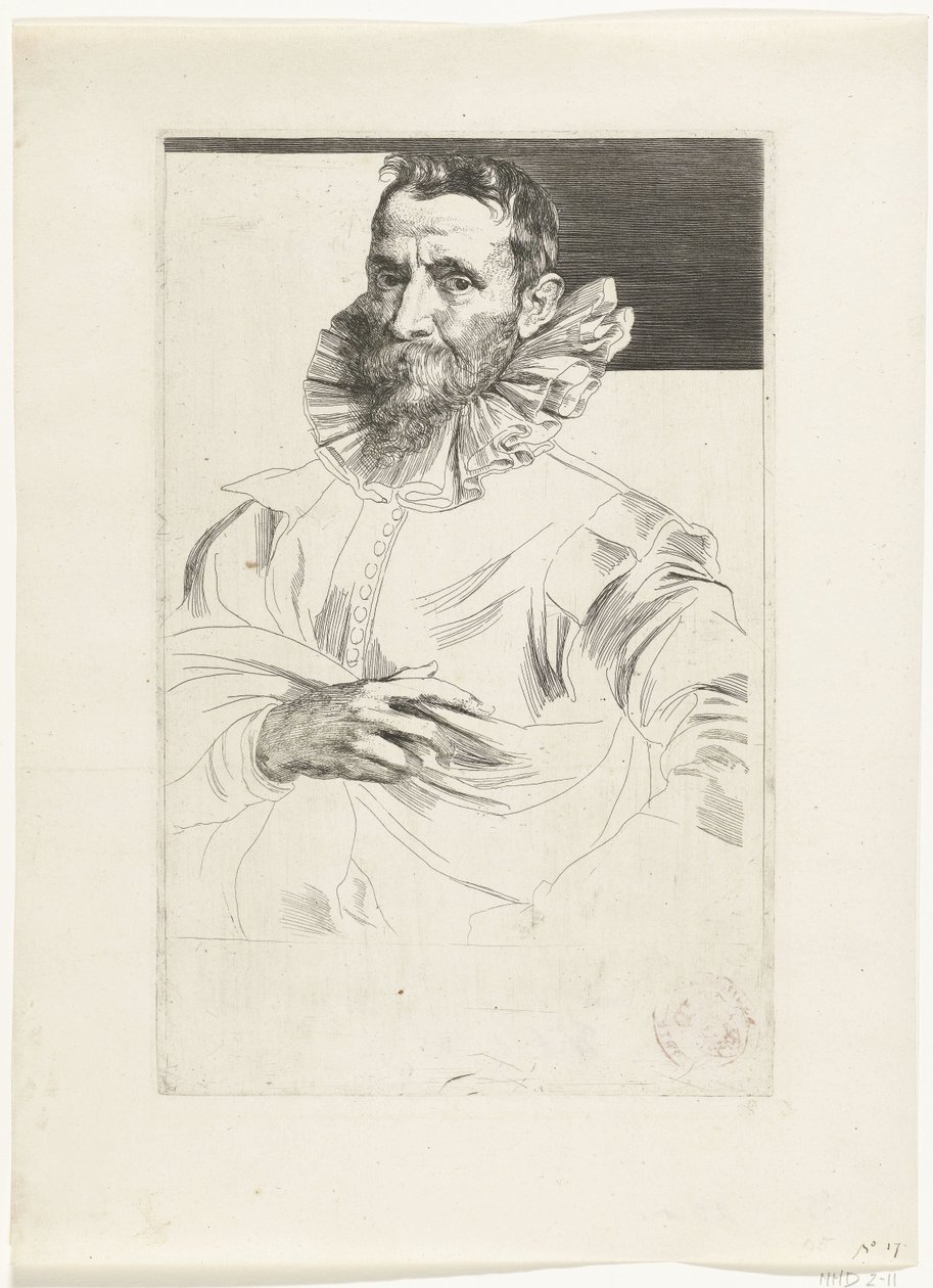 Porträt von Jan Brueghel dem Älteren von Anthony van Dyck