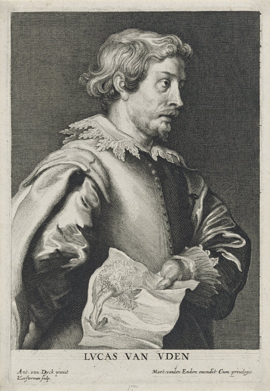 Lucas van Uden, 1630-1640, Radierung von Lucus Vorsterman (1595-1675) von Anthony van after Dyck