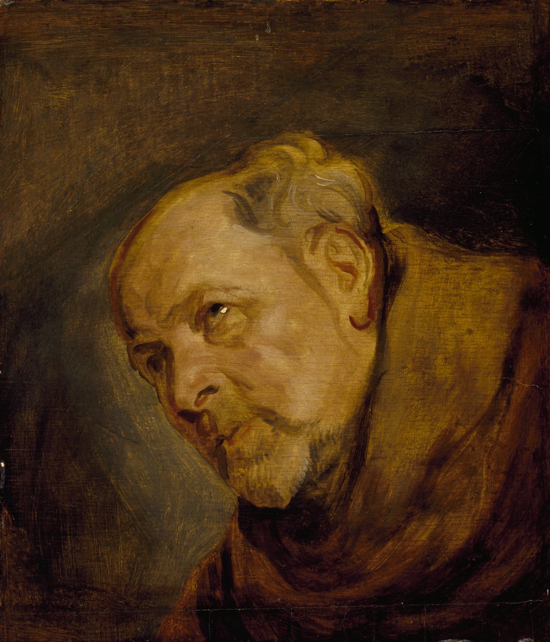 Kopf eines Mönchs (Jan Malderus, Bischof von Antwerpen, als Heiliger Bonaventura) von Anthony van Dyck