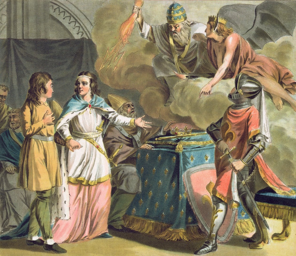 Unter Philippe le Bel (1268-1312) wird der Staat Tiers von den Generalständen verwaltet, graviert von Jean Baptiste Morret, 1789 von Antoine Louis Francois Sergent Marceau