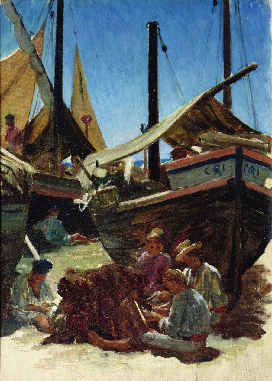 Anzio, der Hafen von Antoine Auguste Ernest Herbert or Hebert