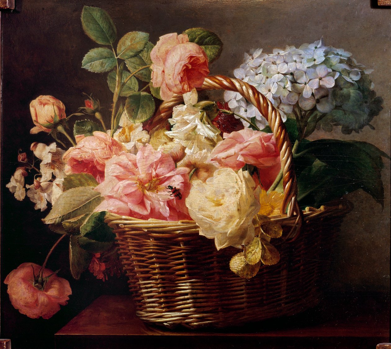 Blumensträuße in einem Korb von Antoine Berjon
