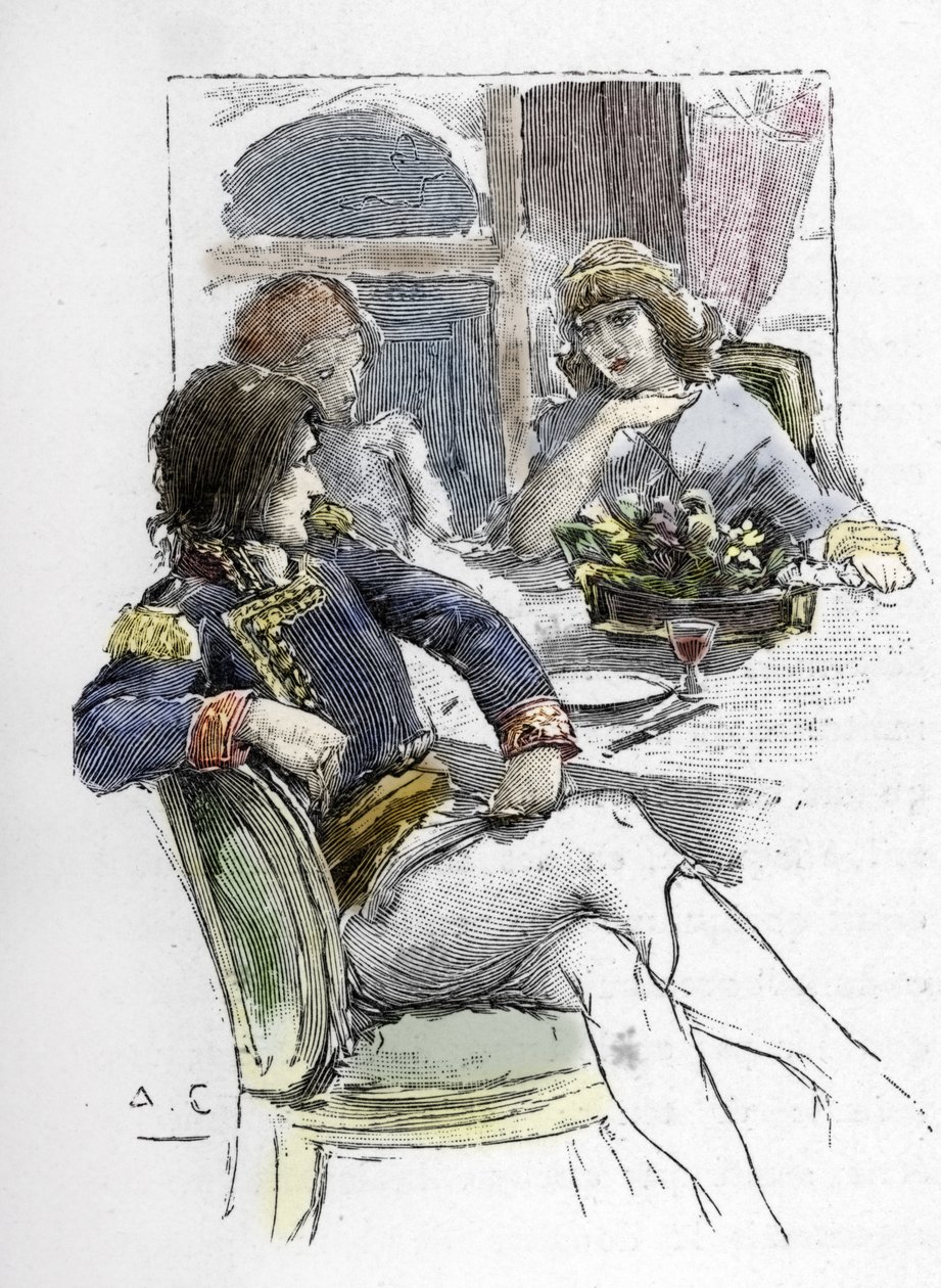 Die Sängerin Giuseppina Grassini (1773-1850) war jung in Anwesenheit von Berthier im Zimmer des ersten Konsuls Napoleon Bonaparte, der ihr Liebhaber wurde von Antoine Calbet