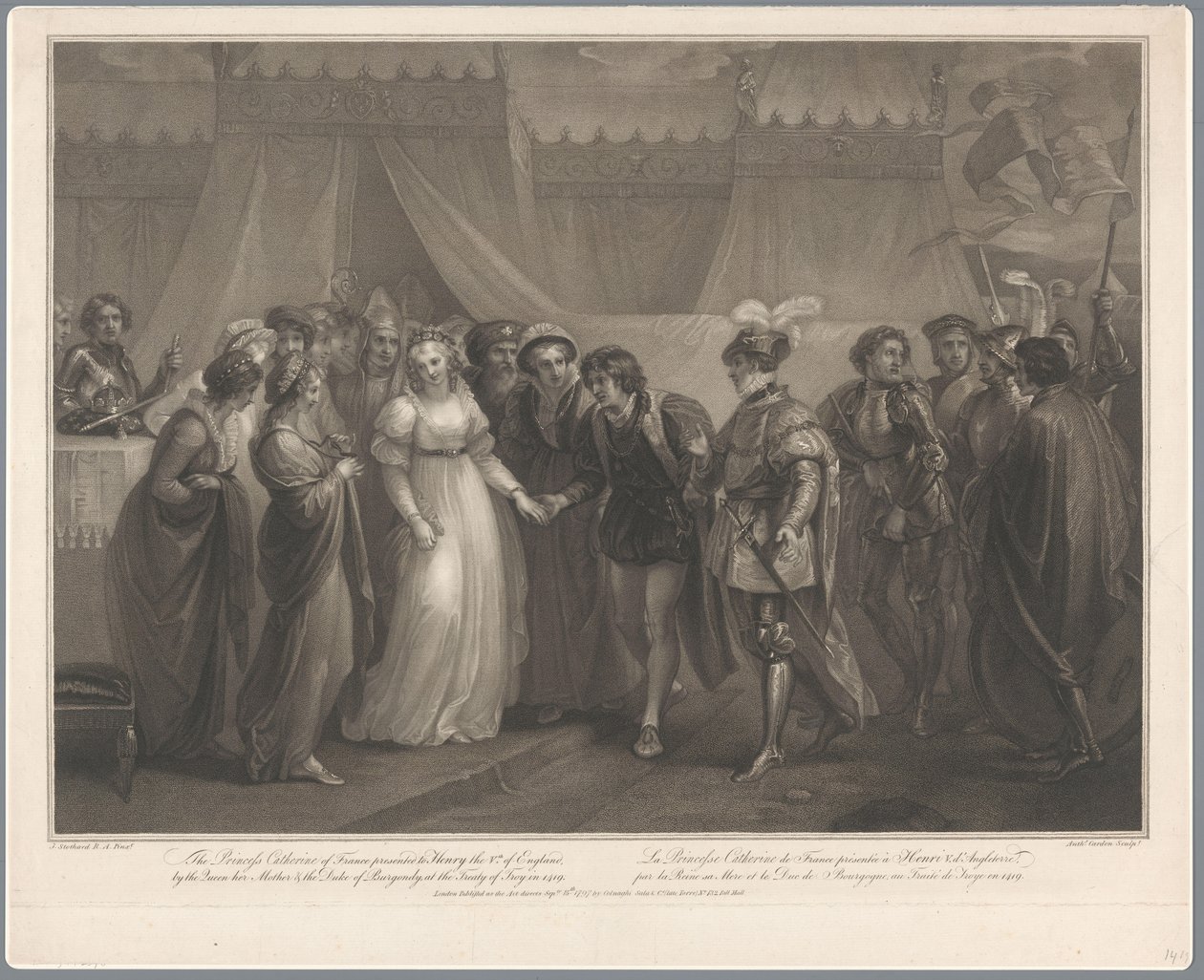 Catherine von Valois und König Heinrich V. von England, 1420 von Antoine Cardon