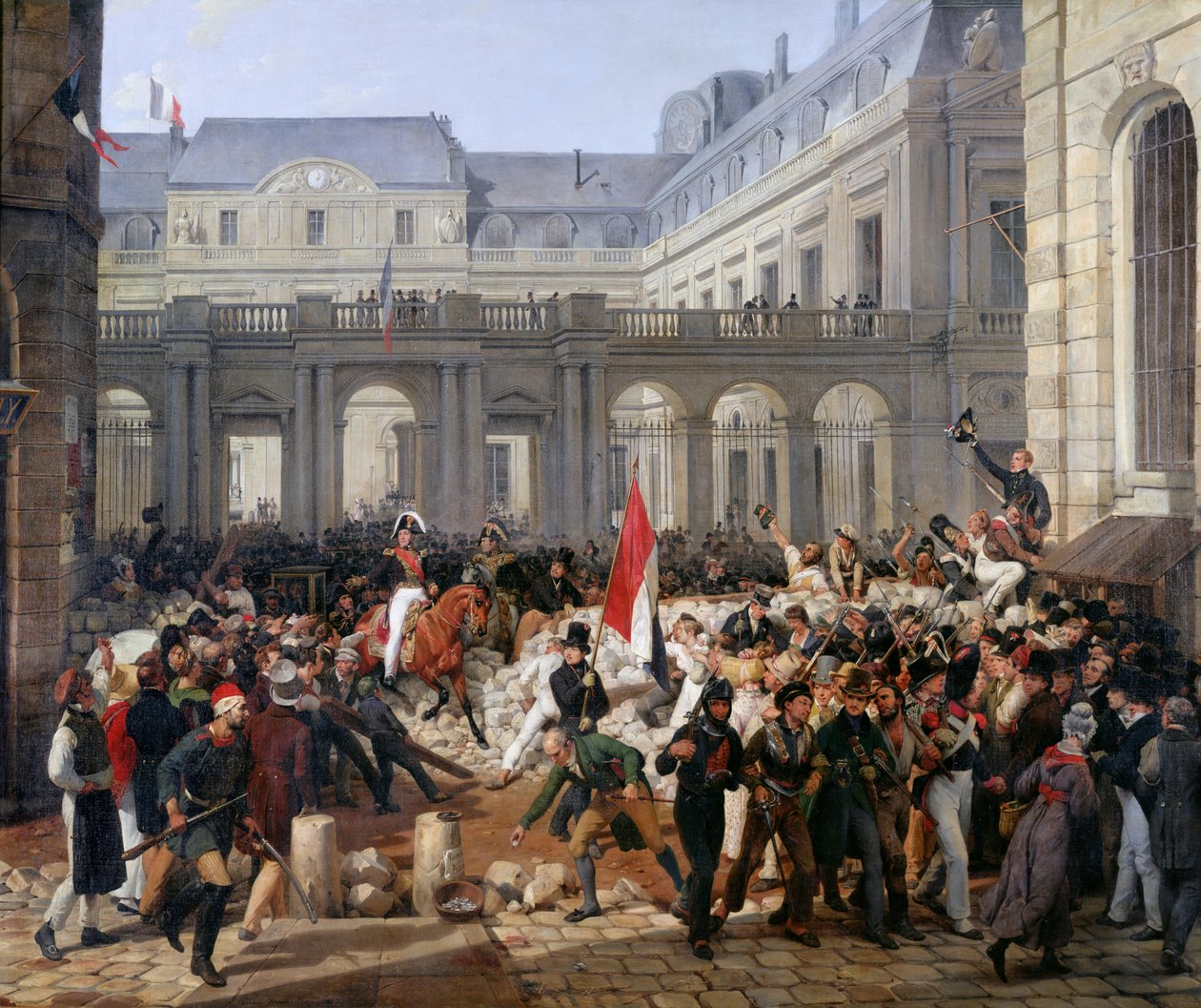 Der Herzog von Orleans verlässt den Palais-Royal und geht am 31. Juli 1830 zum Hôtel de Ville, 1832 von Antoine Charles Horace Vernet