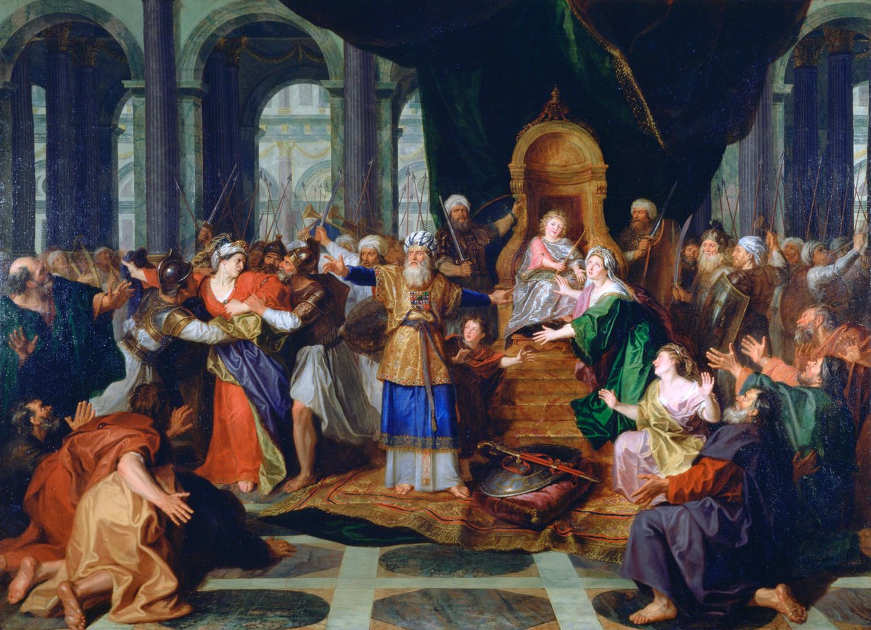 Athaliah aus dem Tempel vertrieben, vor 1697 gemalt von Antoine Coypel