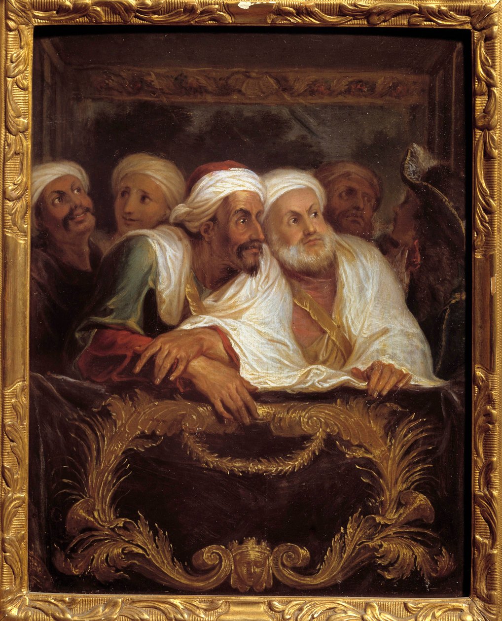 Der marokkanische Botschafter Mohamed Temin bei einer Aufführung in Paris im Februar 1682 von Antoine Coypel